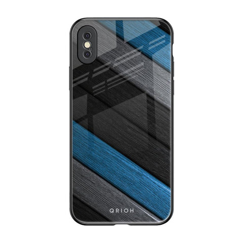 Multicolor Wooden Effect iPhone XS Max Glass Back Cover Online