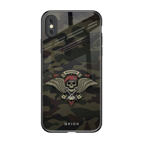 Army Warrior iPhone XS Max Glass Back Cover Online