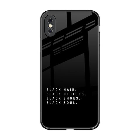 Black Soul iPhone XS Max Glass Back Cover Online