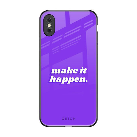 Make it Happen iPhone XS Max Glass Back Cover Online