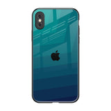 Green Triangle Pattern iPhone XS Max Glass Back Cover Online
