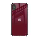 Classic Burgundy iPhone XS Max Glass Back Cover Online