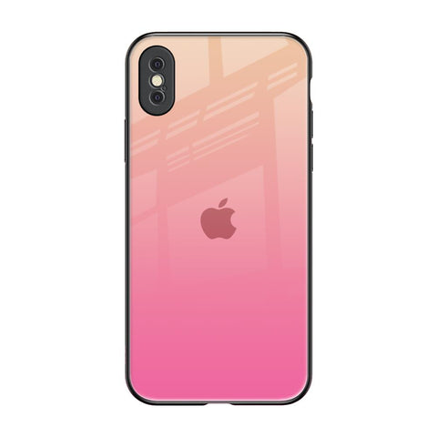 Pastel Pink Gradient iPhone XS Max Glass Back Cover Online