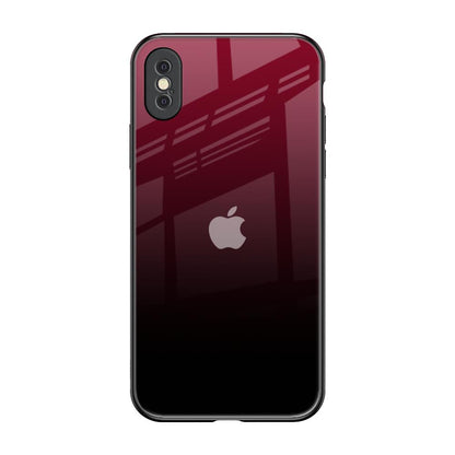 Wine Red iPhone XS Max Glass Back Cover Online