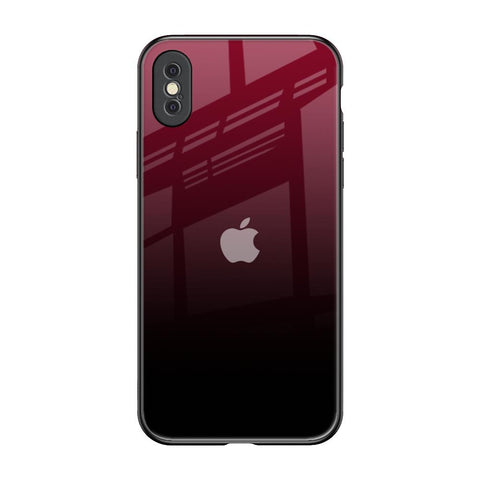 Wine Red iPhone XS Max Glass Back Cover Online