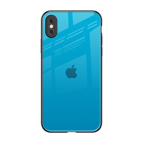 Blue Aqua iPhone XS Max Glass Back Cover Online