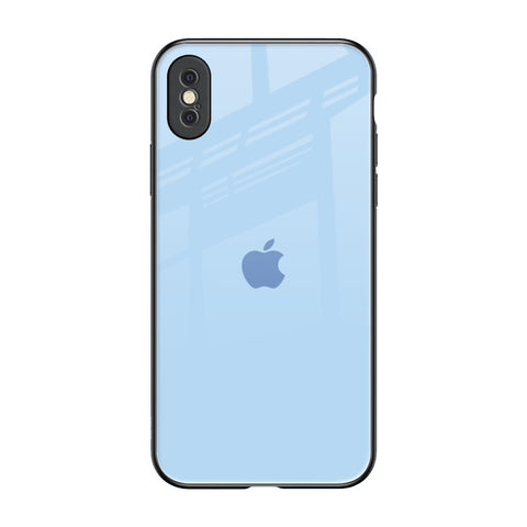 Pastel Sky Blue iPhone XS Max Glass Back Cover Online