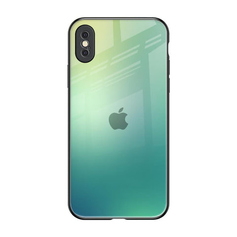 Dusty Green iPhone XS Max Glass Back Cover Online