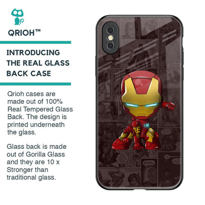 Angry Baby Super Hero Glass Case for iPhone XS Max