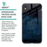 Dark Blue Grunge Glass Case for iPhone XS Max