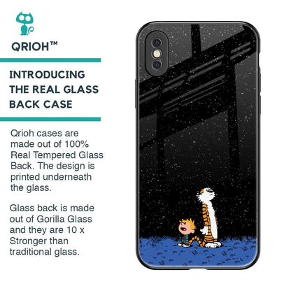 Night Sky Star Glass Case for iPhone XS Max
