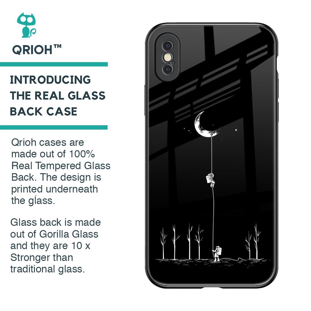 Catch the Moon Glass Case for iPhone XS Max