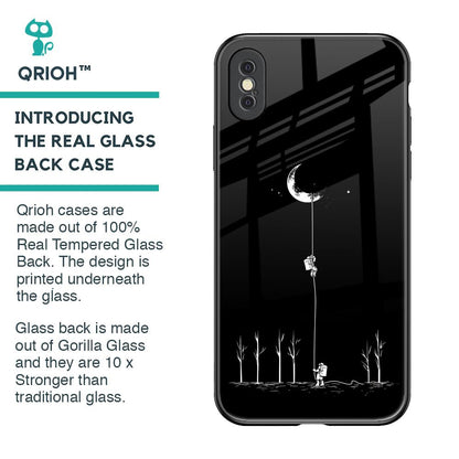 Catch the Moon Glass Case for iPhone XS Max
