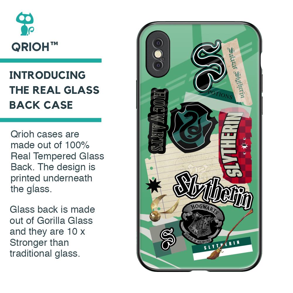 Slytherin Glass Case for iPhone XS Max