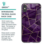 Geometric Purple Glass Case For iPhone XS Max