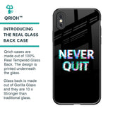 Never Quit Glass Case For iPhone XS Max