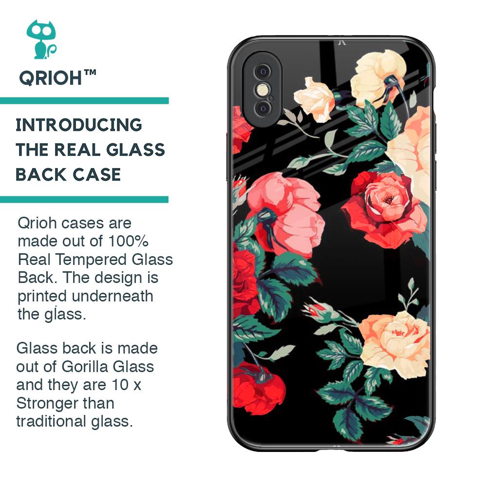 Floral Bunch Glass Case For iPhone XS Max