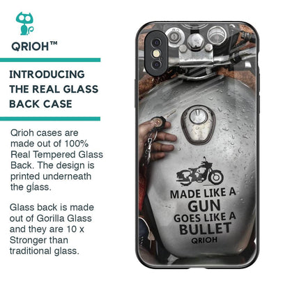 Royal Bike Glass Case for iPhone XS Max