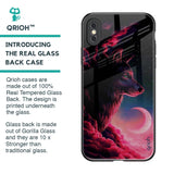 Moon Wolf Glass Case for iPhone XS Max