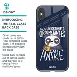 Struggling Panda Glass Case for iPhone XS Max