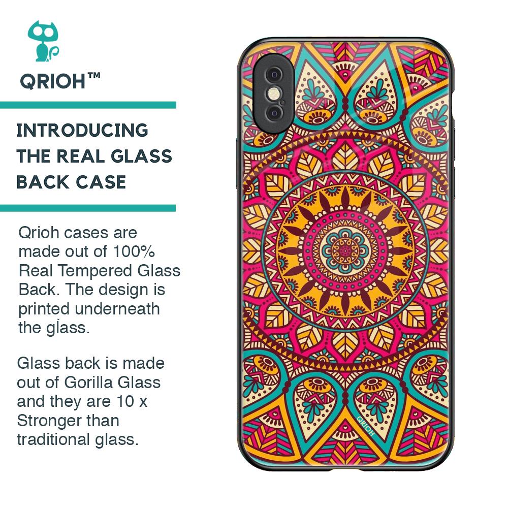 Elegant Mandala Glass Case for iPhone XS Max