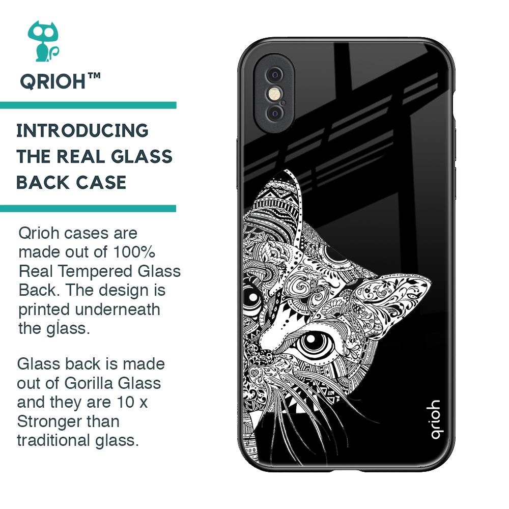 Kitten Mandala Glass Case for iPhone XS Max