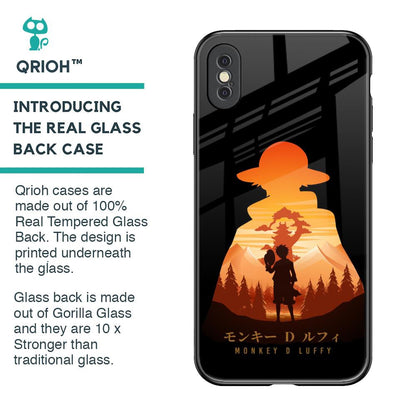 Luffy One Piece Glass Case for iPhone XS Max