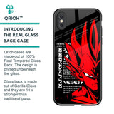 Red Vegeta Glass Case for iPhone XS Max