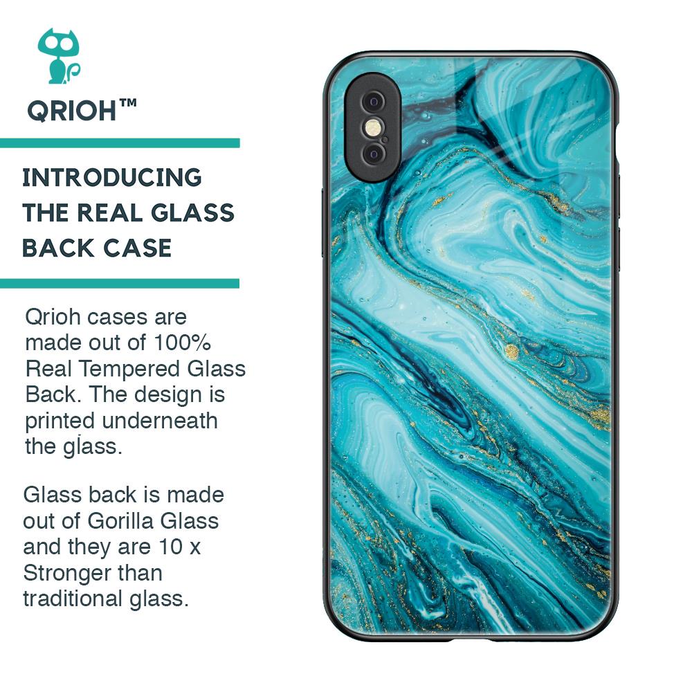Ocean Marble Glass Case for iPhone XS Max