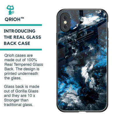 Cloudy Dust Glass Case for iPhone XS Max