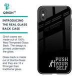 Push Your Self Glass Case for iPhone XS Max