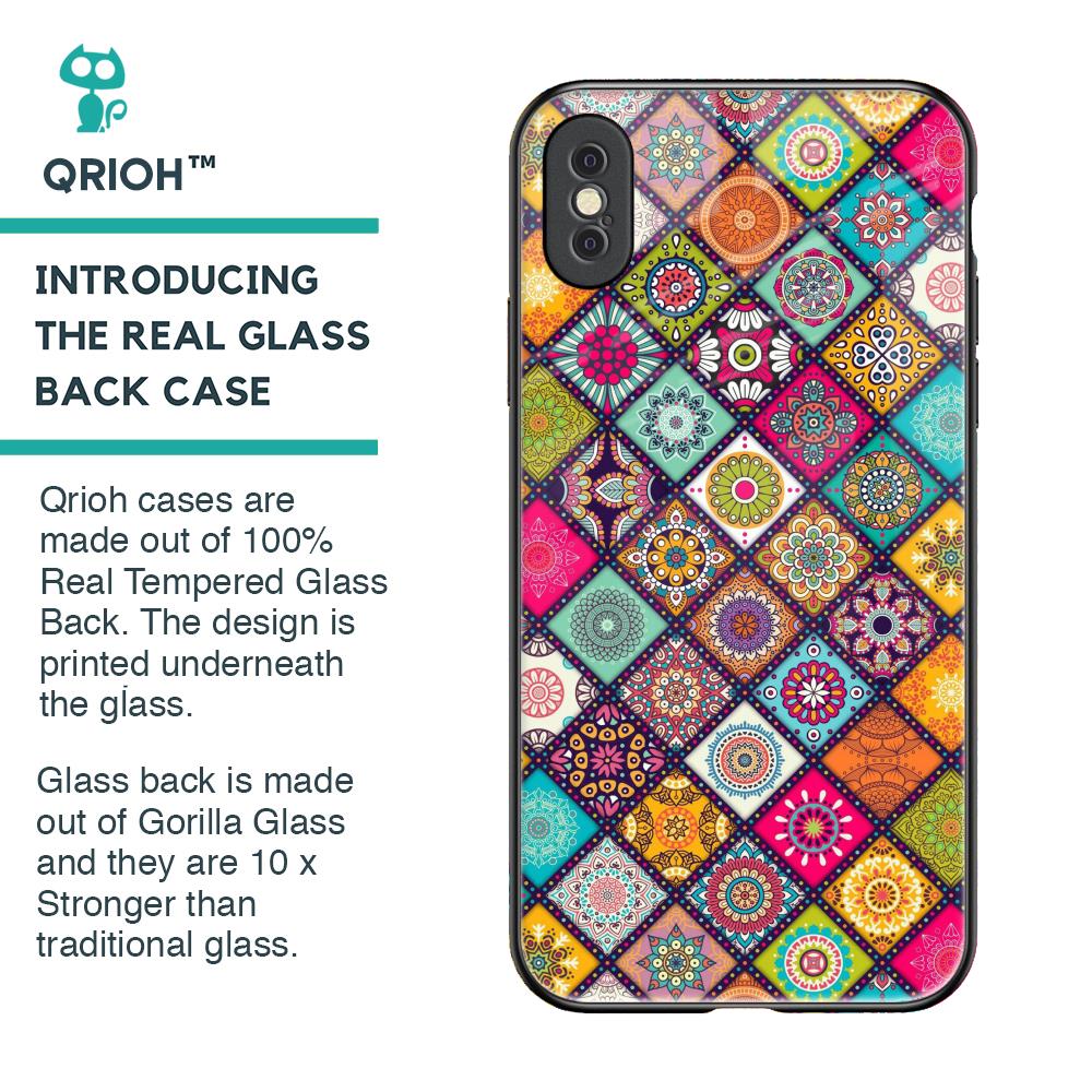 Multicolor Mandala Glass Case for iPhone XS Max