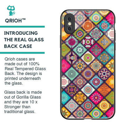 Multicolor Mandala Glass Case for iPhone XS Max