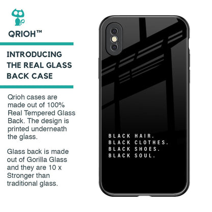Black Soul Glass Case for iPhone XS Max