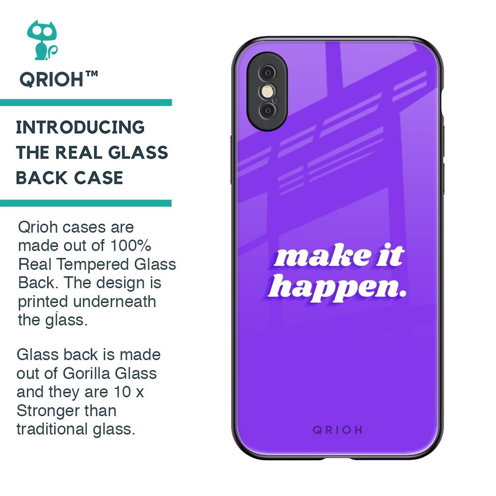 Make it Happen Glass Case for iPhone XS Max