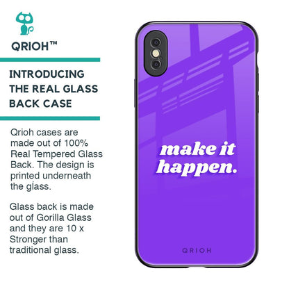 Make it Happen Glass Case for iPhone XS Max