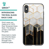 Tricolor Pattern Glass Case for iPhone XS Max