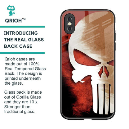 Red Skull Glass Case for iPhone XS Max