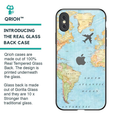 Fly Around The World Glass Case for iPhone XS Max
