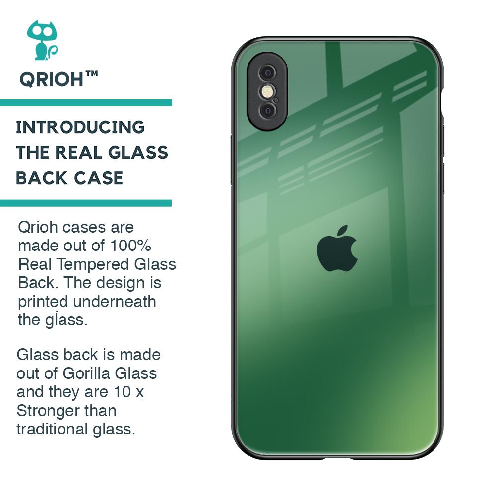 Green Grunge Texture Glass Case for iPhone XS Max