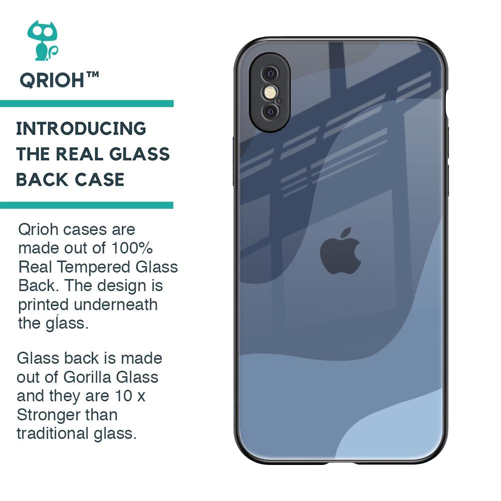 Navy Blue Ombre Glass Case for iPhone XS Max