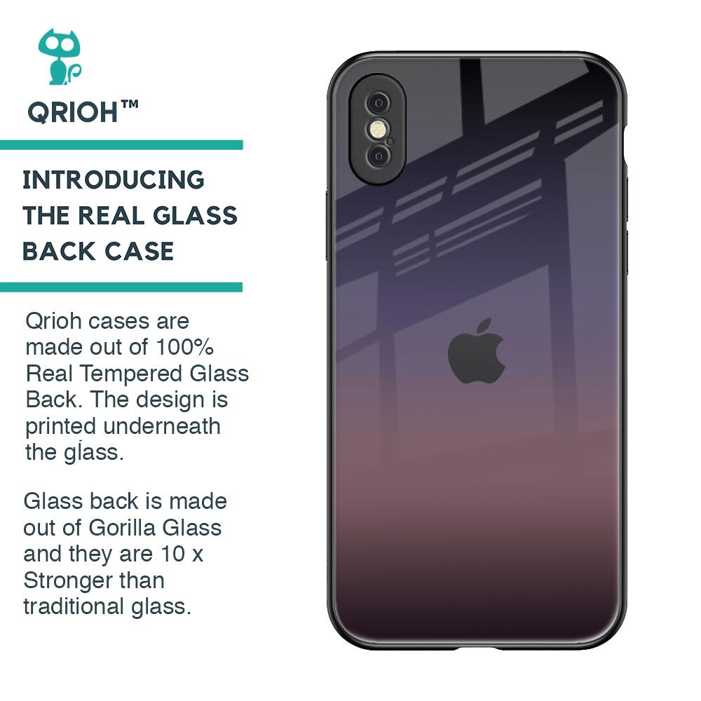 Grey Ombre Glass Case for iPhone XS Max