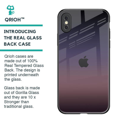 Grey Ombre Glass Case for iPhone XS Max
