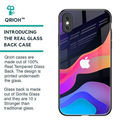 Colorful Fluid Glass Case for iPhone XS Max