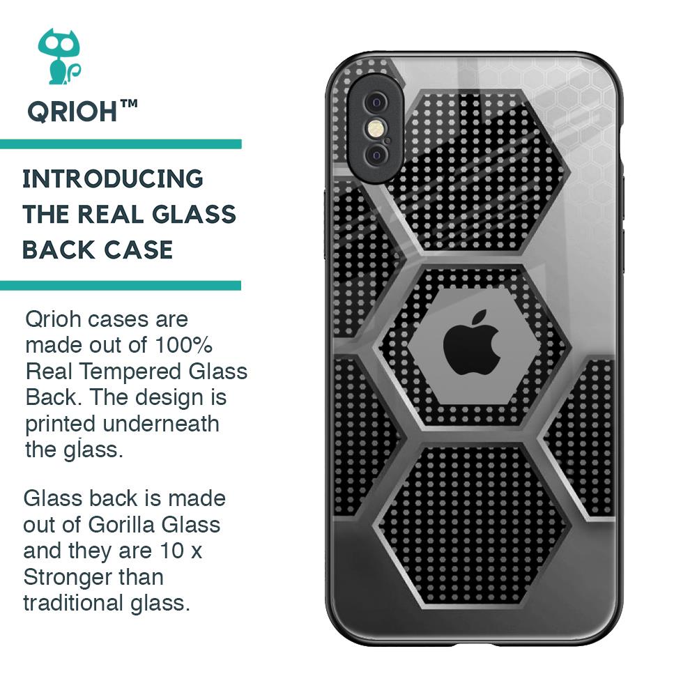 Hexagon Style Glass Case For iPhone XS Max