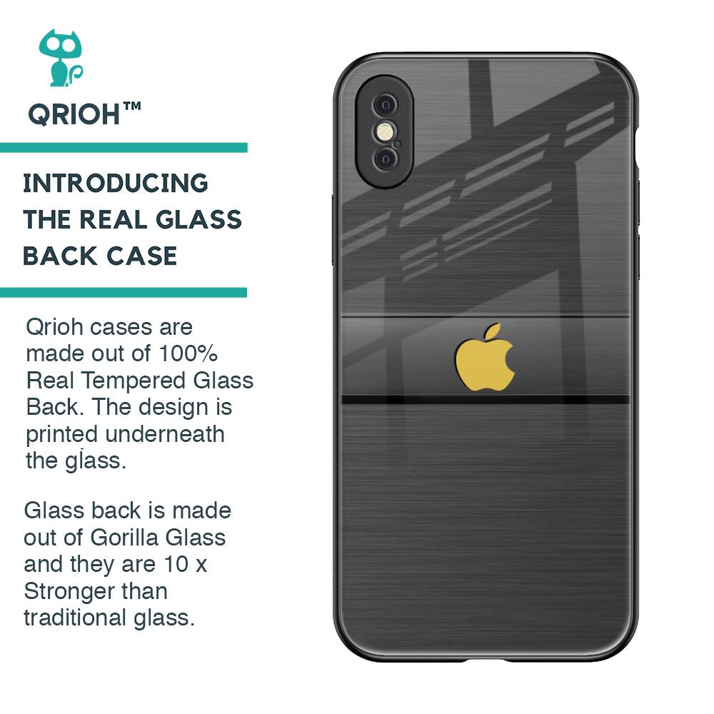 Grey Metallic Glass Case For iPhone XS Max