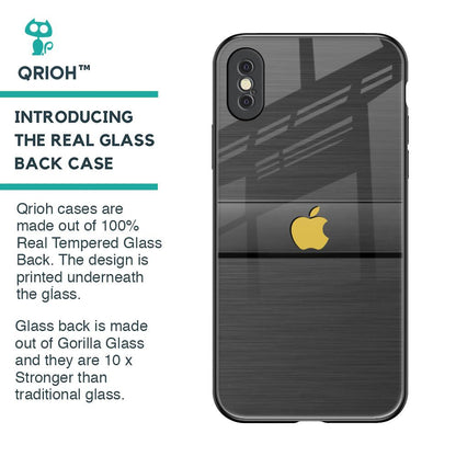 Grey Metallic Glass Case For iPhone XS Max