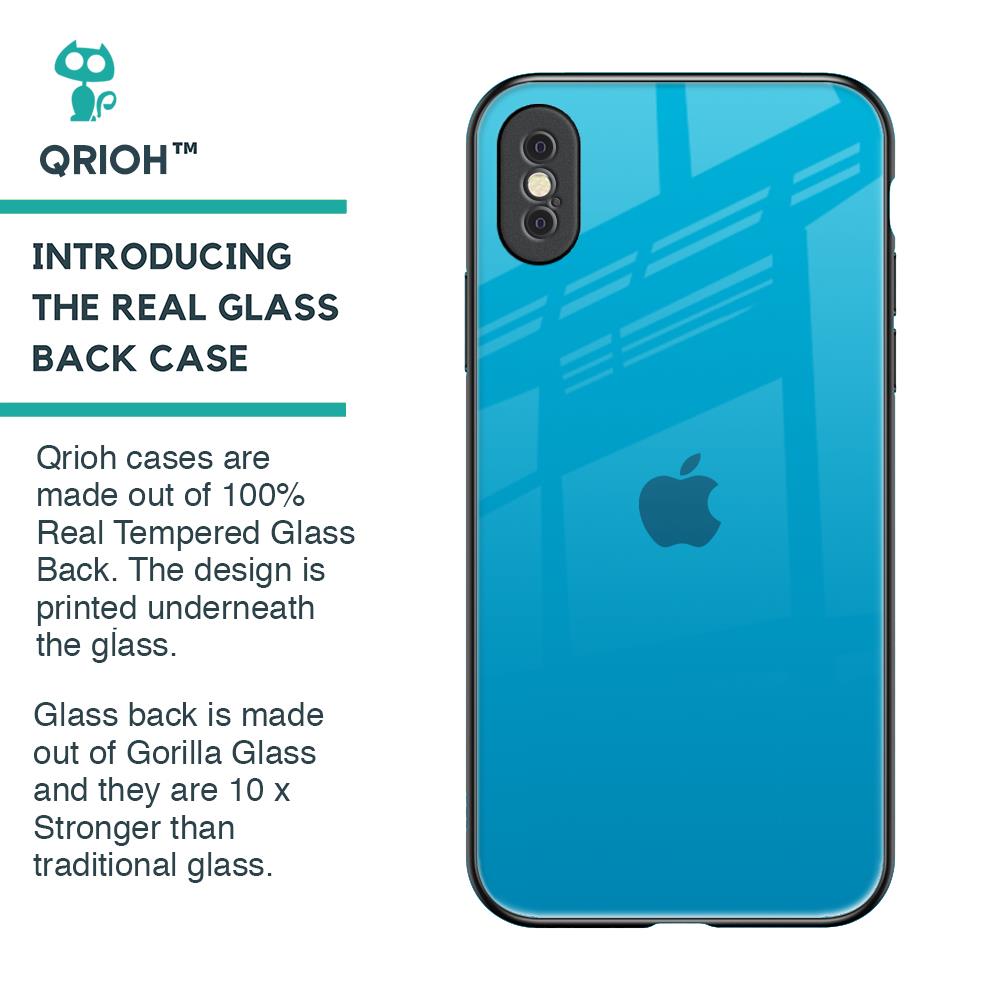 Blue Aqua Glass Case for iPhone XS Max