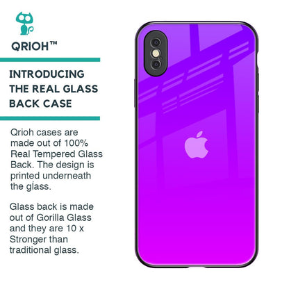 Purple Pink Glass Case for iPhone XS Max