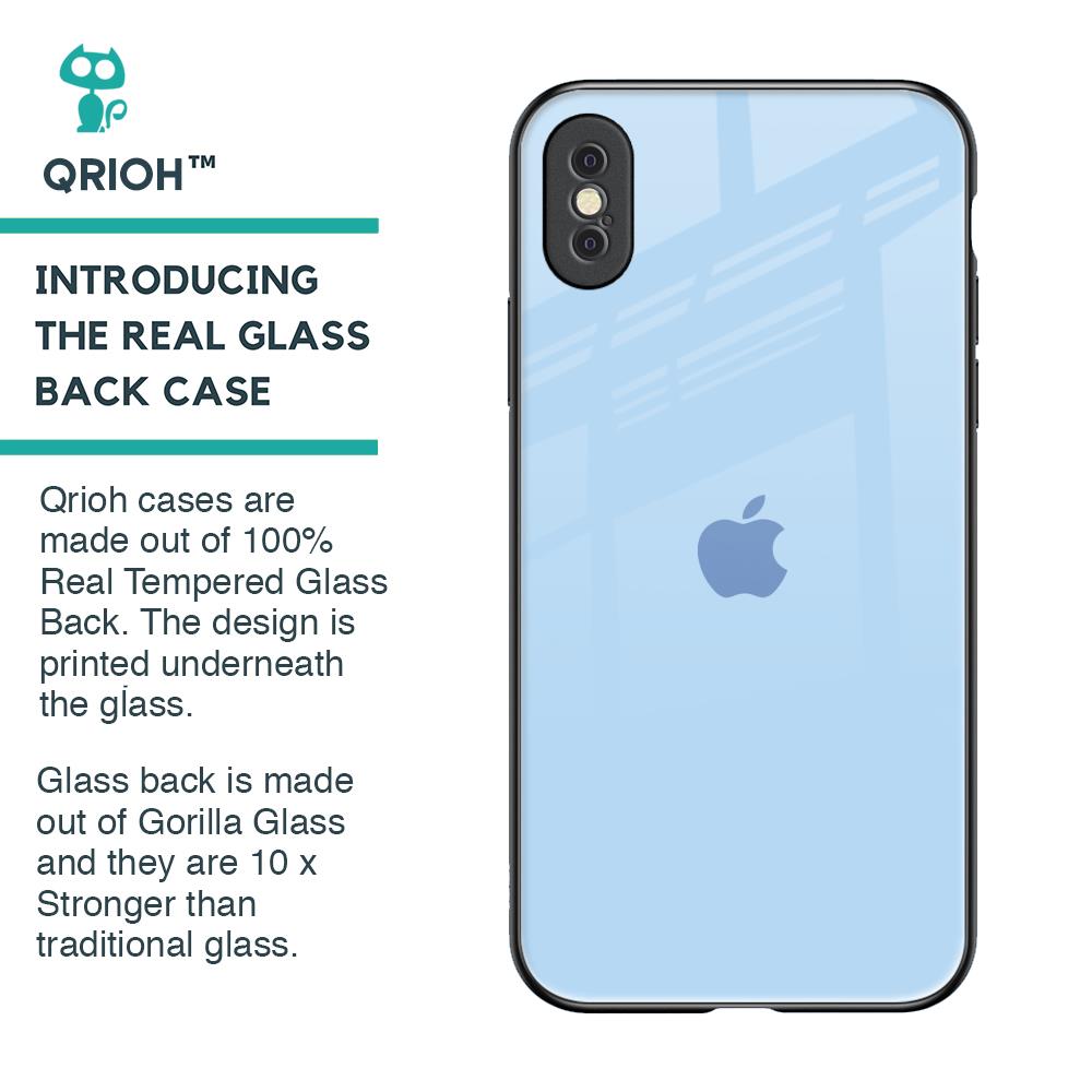 Pastel Sky Blue Glass Case for iPhone XS Max